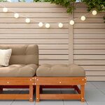 vidaXL Repose-pieds de jardin Pin massif Brun Ciré