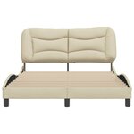 vidaXL Cadre de lit sans matelas crème 140x200 cm tissu