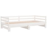 vidaXL Lit coulissant sans matelas blanc 2x(90x200) cm