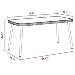 vidaXL Table basse Noir 90 x 45 x 43 cm Poly Rattan et verre