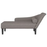vidaXL Chaise longue avec coussins taupe tissu
