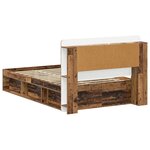 vidaXL Cadre de lit avec rangement Bois ancien 120 x 200 cm