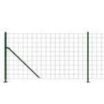 vidaXL Clôture en treillis métallique avec bride vert 1x25 m