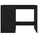 vidaXL Bureau avec porte Chêne noir 100 x 49 x 74 cm Bois d'ingénierie