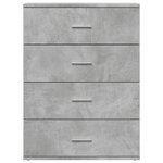 vidaXL Buffet gris béton 60x39x80 cm bois d'ingénierie