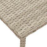 VidaXL Table basse de jardin rectangulaire gris clair résine tressée