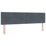 vidaXL Lit à ressorts avec matelas Gris foncé 180 x 200 cm Velours