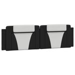 vidaXL Coussin de tête de lit Viana noir et blanc 180 cm similicuir