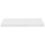 vidaXL Étagère murale flottante 2 Pièces Blanc brillant 60x23 5x3 8cm MDF