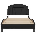 vidaXL Cadre de lit Viana sans matelas noir 100x200 cm similicuir