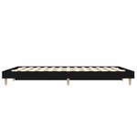 vidaXL Cadre de lit noir 140x190 cm bois d'ingénierie