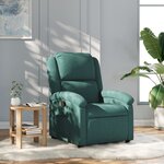vidaXL Fauteuil inclinable Vert foncé Tissu