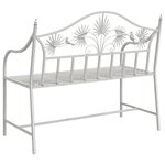 vidaXL Banc Blanc Métal 104 x 52 5 x 89 cm Fabriqué pour Durer