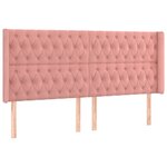 vidaXL Sommier à lattes de lit matelas et LED Rose 200x200 cm Velours