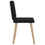vidaXL Chaises à manger lot de 4 noir tissu