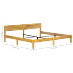 vidaXL Cadre de lit sans matelas bois de manguier massif 200 cm