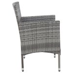 vidaXL Salon de jardin 4 Pièces avec coussins résine tressée gris