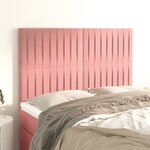 vidaXL Tête de lit Rose 144x5x118/128 cm Velours