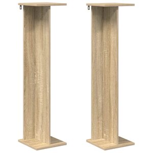 vidaXL Support de Plante 2 pièces Chêne Sonoma 25 x 25 5 x 100 5 cm