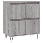 vidaXL Buffets 3 Pièces Sonoma gris Bois d'ingénierie