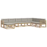 vidaXL Ensemble de canapés d'extérieur 8 pc Blanc et gris clair