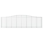 vidaXL Paniers à gabions arqués 3 Pièces 400x50x100/120 cm Fer galvanisé