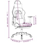 vidaXL Chaise de jeu de massage avec repose-pied Noir Similicuir