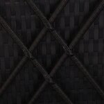 vidaXL Chaise longue avec auvent et coussin Résine tressée Blanc crème