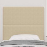 vidaXL Tête de lit LED avec des lumières à LED Vert gris 90 cm tissu