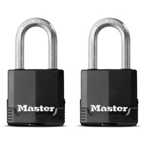 Cadenas Haute Sécurité A Clé Acier Laminé Recouvert  Anti-rouille M Pack de 2 M115EURTLF