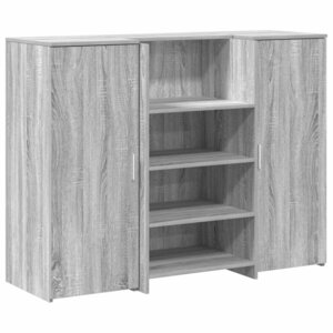 vidaXL Bureau de réception sonoma gris 135x50x103 5 cm bois ingénierie