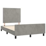 vidaXL Cadre de lit avec tête de lit Gris clair 120x200 cm