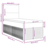 vidaXL Sommier à lattes de lit avec matelas Bleu foncé 100x200 cm