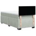 vidaXL Sommier à lattes de lit et matelas Gris clair 100x200cm Velours
