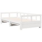 vidaXL Lit de jour sans matelas blanc 90x190 cm bois de pin massif