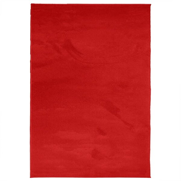 vidaXL Tapis OVIEDO à poils courts rouge 140x200 cm