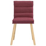 vidaXL Chaises à manger lot de 6 rouge bordeaux tissu