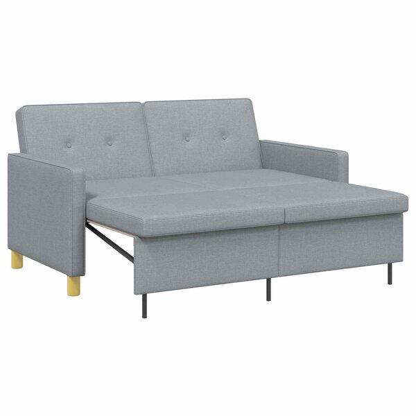 vidaXL Canapé-lit escamotable Gris clair 154 x 94 5 x 80 5 cm