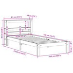 vidaXL Cadre de lit avec tête de lit sans matelas blanc 75x190 cm