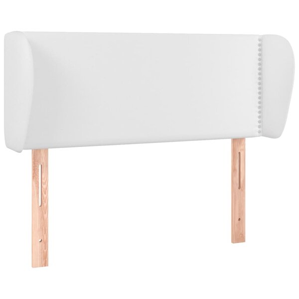 vidaXL Tête de lit avec oreilles Blanc 103x23x78/88 cm Similicuir