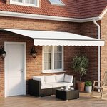vidaXL Auvent rétractable électrique Blanc 5 x 3 m