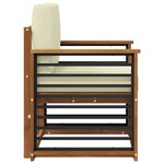 vidaXL Canapé d’extérieur Bois d'acacia massif et polyester Naturel