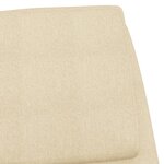 vidaXL Chaise de relaxation Crème Tissu