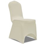 vidaXL Housse de chaise extensible 4 Pièces crème
