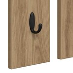 vidaXL Porte-manteau mural avec miroir chêne artisanal 84 x 10 x 80 cm