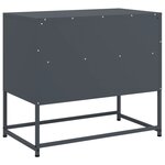 vidaXL Meuble TV anthracite 68x39x60 5 cm acier