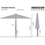 Madison Parasol de jardin Moraira 230x230 cm vert