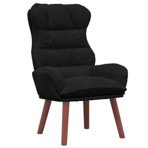vidaXL Fauteuil relaxant Noir 69 x 74 x 93 cm Velours