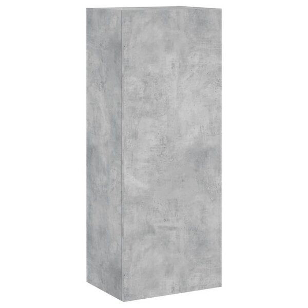 vidaXL Meuble TV mural gris béton 40 5x30x102 cm bois d'ingénierie