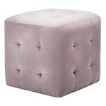 vidaXL Tables de chevet 2 Pièces Rose 30x30x30 cm Tissu velours